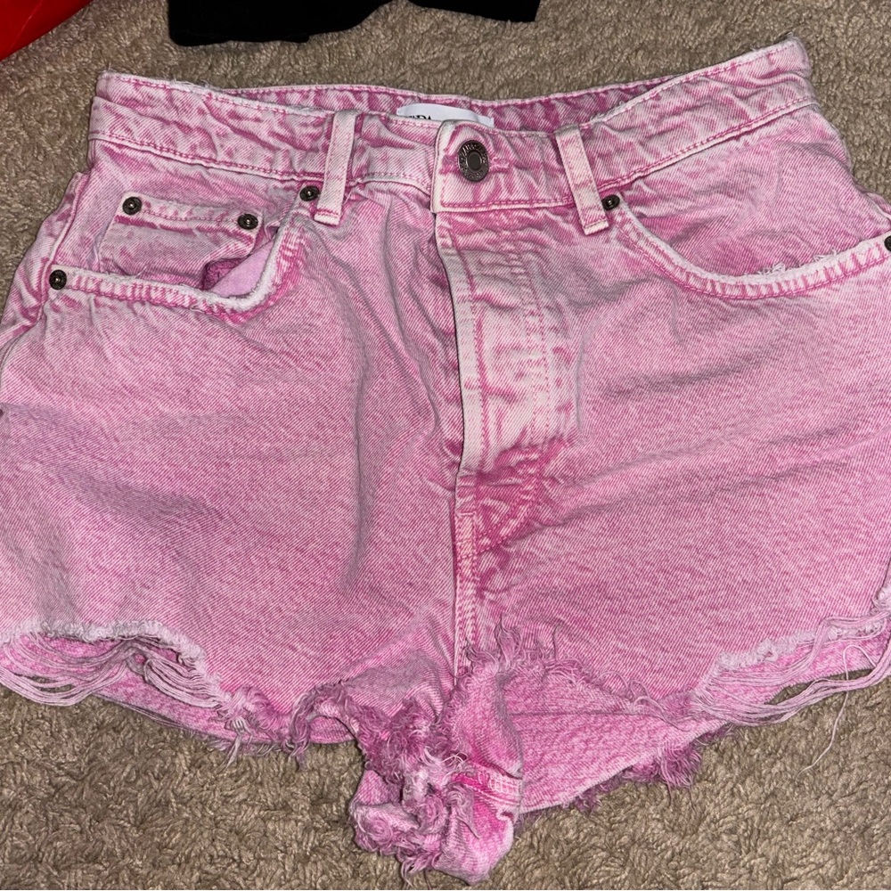 Pink Zara Jean Shorts
